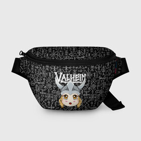 Поясная сумка 3D с принтом Valheim Girl в городе Новоалтайск, 100% полиэстер | плотная ткань, ремень с регулируемой длиной, внутри несколько карманов для мелочей, основное отделение и карман с обратной стороны сумки застегиваются на молнию | fantasy | mmo | valheim | valve | валхейм | вальхейм | викинги | выживалка | игра | королевская битва | ммо | ролевая игра | фэнтази