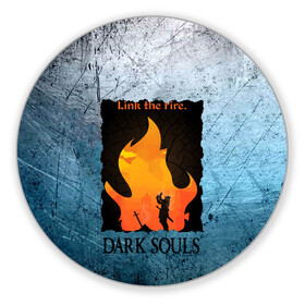 Коврик для мышки круглый с принтом DARK SOULS | СТОРОНА ДУШИ в городе Новоалтайск, резина и полиэстер | круглая форма, изображение наносится на всю лицевую часть | dark souls | darksouls | tegunvte | темные души