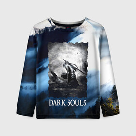 Детский лонгслив 3D с принтом DARKSOULS WINTER в городе Новоалтайск, 100% полиэстер | длинные рукава, круглый вырез горловины, полуприлегающий силуэт
 | dark souls | darksouls | tegunvte | темные души
