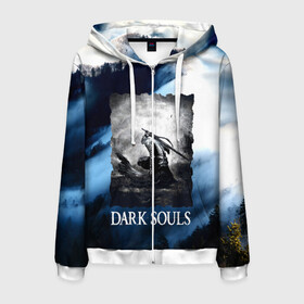 Мужская толстовка 3D на молнии с принтом DARKSOULS WINTER в городе Новоалтайск, 100% полиэстер | длина до линии бедра, манжеты и пояс оформлены мягкой тканевой резинкой, двухслойный капюшон со шнурком для регулировки, спереди молния, по бокам два кармана | dark souls | darksouls | tegunvte | темные души
