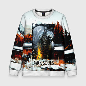 Детский свитшот 3D с принтом DARK SOULS NEW в городе Новоалтайск, 100% полиэстер | свободная посадка, прямой крой, мягкая тканевая резинка на рукавах и понизу свитшота | dark souls | darksouls | tegunvte | темные души