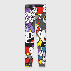 Леггинсы 3D Cuphead (главные герои): в городе Новоалтайск, 80% полиэстер, 20% эластан | Эластичный пояс, зауженные к низу, низкая посадка | cuphead | devil | king dice | mugman | боссы | главные герои | дьявол | игра | капхед | кинг дайс | магмен | персонажи игры | узор