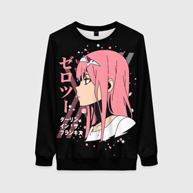 Женский свитшот 3D с принтом Darling in the Franxx Zero Two в городе Новоалтайск, 100% полиэстер с мягким внутренним слоем | круглый вырез горловины, мягкая резинка на манжетах и поясе, свободная посадка по фигуре | 02 | anime girl | darling in the franxx | zero two | аниме | дарлинг во франксе | девушка с розовыми волосами | манга | милый во франксе | ноль два | розовые волосы | тян