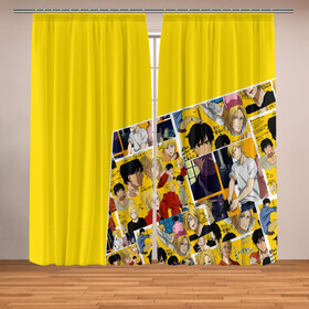 Фотошторы с принтом Banana Fish в городе Новоалтайск, Блэкаут (светозащита 90%) / Габардин (светозащита 40% | 2 полотна шириной по 145 см; Высота 200-300 см; Крепление: шторная лента (на крючки); | banana fish | аниме | банана фиш | банановая рыба | приключение | эш