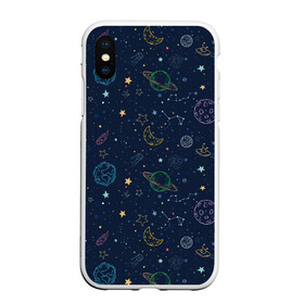 Чехол для iPhone XS Max матовый с принтом Созвездия в городе Новоалтайск, Силикон | Область печати: задняя сторона чехла, без боковых панелей | space | арт | звезды | корабли | космос | планеты | ракеты | созвездия