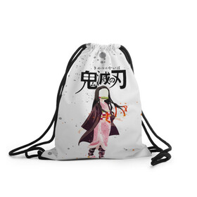 Рюкзак-мешок 3D с принтом Nezuko Kamado Kimetsu no Yaiba в городе Новоалтайск, 100% полиэстер | плотность ткани — 200 г/м2, размер — 35 х 45 см; лямки — толстые шнурки, застежка на шнуровке, без карманов и подкладки | Тематика изображения на принте: demon slayer | kamado | kimetsu no yaiba | nezuko | tanjiro | аниме | гию томиока | зеницу агацума | иноске хашибира | камадо | клинок | корзинная девочка | манга | музан кибуцуджи | незуко | рассекающий демонов | танджиро