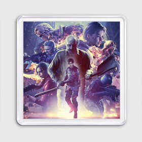 Магнит 55*55 с принтом Resident Evil 25-летие в городе Новоалтайск, Пластик | Размер: 65*65 мм; Размер печати: 55*55 мм | albert wesker | anniversary | biohazard | chris redfield | claire | corporation | games | jill valentine | leon kennedy | nemesis | raccoon city | tyrant | umbrella | village | zombie | ада | деревня | джилл | зомби | игры | клэр | корпорация амбрелла | к
