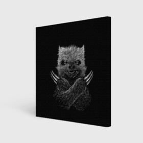 Холст квадратный с принтом Росомаха в городе Новоалтайск, 100% ПВХ |  | animal | beast | claws | earth | nature | planet | wolverine | wool | животные | звери | земля | когти | планета | природа | росомаха | шерсть