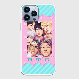 Чехол для iPhone 13 Pro Max с принтом BTS совместный портрет арт в городе Новоалтайск,  |  | Тематика изображения на принте: bts | k pop | kpop | rm | аниме | бтс | ви | джей хоуп | джонгук | кпоп | сюга | чимин | чин | япония