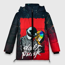 Женская зимняя куртка Oversize с принтом DAFT PUNK MUSIC в городе Новоалтайск, верх — 100% полиэстер; подкладка — 100% полиэстер; утеплитель — 100% полиэстер | длина ниже бедра, силуэт Оверсайз. Есть воротник-стойка, отстегивающийся капюшон и ветрозащитная планка. 

Боковые карманы с листочкой на кнопках и внутренний карман на молнии | by craig drake | daft punk | madeinkipish | thomas bangalter | дафт панк | маски | тома и ги мануэль