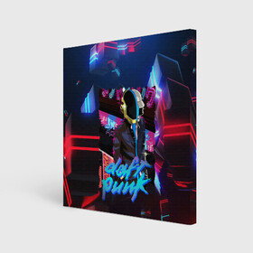 Холст квадратный с принтом daft punk neon rock в городе Новоалтайск, 100% ПВХ |  | by craig drake | daft punk | madeinkipish | thomas bangalter | дафт панк | маски | тома и ги мануэль