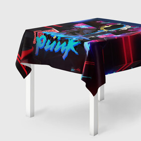 Скатерть 3D с принтом daft punk neon rock в городе Новоалтайск, 100% полиэстер (ткань не мнется и не растягивается) | Размер: 150*150 см | by craig drake | daft punk | madeinkipish | thomas bangalter | дафт панк | маски | тома и ги мануэль