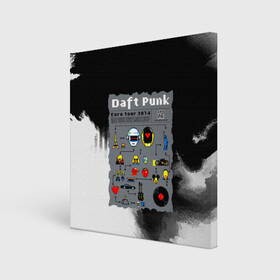 Холст квадратный с принтом daft punk modern в городе Новоалтайск, 100% ПВХ |  | by craig drake | daft punk | madeinkipish | thomas bangalter | дафт панк | маски | тома и ги мануэль