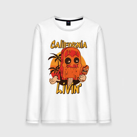 Мужской лонгслив хлопок с принтом California ice cream в городе Новоалтайск, 100% хлопок |  | art | california | ice cream | palm trees | summer | sunset | арт | закат | калифорния | лето | мороженое | пальмы