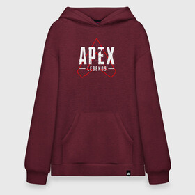 Худи SuperOversize хлопок с принтом APEX LEGENDS LOGO в городе Новоалтайск, 70% хлопок, 30% полиэстер, мягкий начес внутри | карман-кенгуру, эластичная резинка на манжетах и по нижней кромке, двухслойный капюшон
 | apex | apex legends | battle | battle royal | bloodhound | titanfall | wraith | апекс | апекс легендс | батл рояль | битва | война | каустик | королевская битва