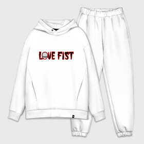 Мужской костюм хлопок OVERSIZE с принтом Love Fist в городе Новоалтайск,  |  | blood | fist | love | skull | кровавая | кулак | любовь | надпись | череп