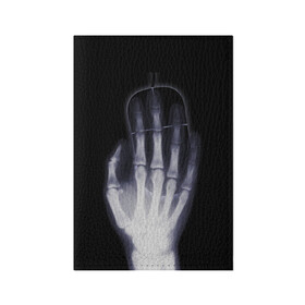 Обложка для паспорта матовая кожа с принтом X-Ray hand в городе Новоалтайск, натуральная матовая кожа | размер 19,3 х 13,7 см; прозрачные пластиковые крепления | hand | mouse | x ray | мышка | рука