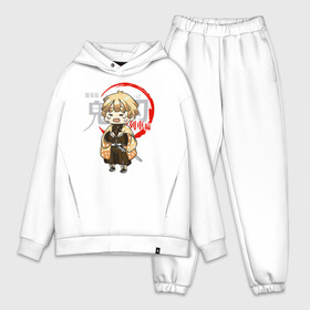 Мужской костюм хлопок OVERSIZE с принтом Зеницу Агацума Kimetsu no Yaiba в городе Новоалтайск,  |  | demon slayer | kamado | kimetsu no yaiba | nezuko | tanjiro | аниме | гию томиока | зеницу агацума | иноске хашибира | камадо | клинок | корзинная девочка | манга | музан кибуцуджи | незуко | рассекающий демонов | танджиро