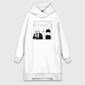 Платье-худи хлопок с принтом Моб Психо 100 в городе Новоалтайск,  |  | anime | arataka reigen | dimple | manga | mob | mob psycho 100 | shigeo kageyama | аниме | аратака рэйгэн | кагэяма сигэо | манга | моб | шигео кагэяма | ямочки