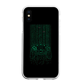 Чехол для iPhone XS Max матовый с принтом Геймпад геймера матрица в городе Новоалтайск, Силикон | Область печати: задняя сторона чехла, без боковых панелей | game | gamer | джойстик | игрок | матрица | управление