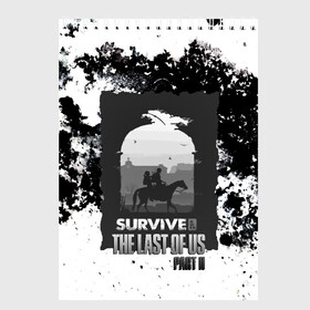 Скетчбук с принтом The Last of US SURVIVE в городе Новоалтайск, 100% бумага
 | 48 листов, плотность листов — 100 г/м2, плотность картонной обложки — 250 г/м2. Листы скреплены сверху удобной пружинной спиралью | Тематика изображения на принте: ellie | game | joel | naughty dog | part 2 | the last of us | zombie | джоэл | зомби | одни из нас | элли