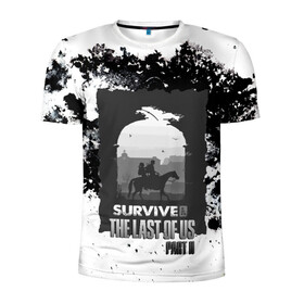 Мужская футболка 3D спортивная с принтом The Last of US SURVIVE в городе Новоалтайск, 100% полиэстер с улучшенными характеристиками | приталенный силуэт, круглая горловина, широкие плечи, сужается к линии бедра | ellie | game | joel | naughty dog | part 2 | the last of us | zombie | джоэл | зомби | одни из нас | элли