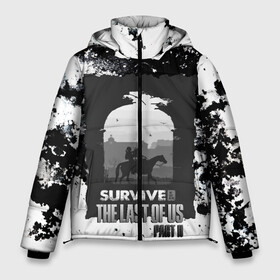 Мужская зимняя куртка 3D с принтом The Last of US SURVIVE в городе Новоалтайск, верх — 100% полиэстер; подкладка — 100% полиэстер; утеплитель — 100% полиэстер | длина ниже бедра, свободный силуэт Оверсайз. Есть воротник-стойка, отстегивающийся капюшон и ветрозащитная планка. 

Боковые карманы с листочкой на кнопках и внутренний карман на молнии. | Тематика изображения на принте: ellie | game | joel | naughty dog | part 2 | the last of us | zombie | джоэл | зомби | одни из нас | элли