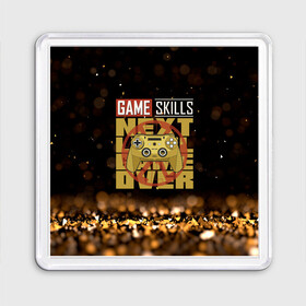 Магнит 55*55 с принтом Next game over game skills в городе Новоалтайск, Пластик | Размер: 65*65 мм; Размер печати: 55*55 мм | Тематика изображения на принте: game | gamer | japan | джойстик | игрок | управление