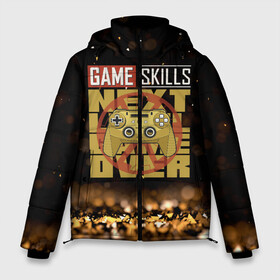Мужская зимняя куртка 3D с принтом Next game over game skills в городе Новоалтайск, верх — 100% полиэстер; подкладка — 100% полиэстер; утеплитель — 100% полиэстер | длина ниже бедра, свободный силуэт Оверсайз. Есть воротник-стойка, отстегивающийся капюшон и ветрозащитная планка. 

Боковые карманы с листочкой на кнопках и внутренний карман на молнии. | Тематика изображения на принте: game | gamer | japan | джойстик | игрок | управление