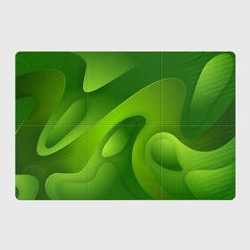 Магнитный плакат 3Х2 с принтом 3d Green abstract в городе Новоалтайск, Полимерный материал с магнитным слоем | 6 деталей размером 9*9 см | luxury | versace | vip | абстракция | версаче | вип | паттерн | роскошь | текстуры