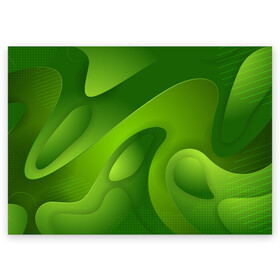 Поздравительная открытка с принтом 3d Green abstract в городе Новоалтайск, 100% бумага | плотность бумаги 280 г/м2, матовая, на обратной стороне линовка и место для марки
 | luxury | versace | vip | абстракция | версаче | вип | паттерн | роскошь | текстуры