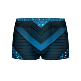 Мужские трусы 3D с принтом 3D luxury blue abstract в городе Новоалтайск, 50% хлопок, 50% полиэстер | классическая посадка, на поясе мягкая тканевая резинка | luxury | versace | vip | абстракция | версаче | вип | паттерн | роскошь | текстуры
