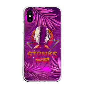 Чехол для iPhone XS Max матовый с принтом Fortnite Neon Stonks Meme в городе Новоалтайск, Силикон | Область печати: задняя сторона чехла, без боковых панелей | Тематика изображения на принте: 1 апреля | bald | businessman | game | gamer | meme man | retrowave | stocks | stonks skin | бизнесмем | бизнесмен | закат | игра | инвестируй | лысый | мем | неон | неоновая графика | неоновые джунгли | покупай | продавай | ретровейв