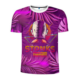 Мужская футболка 3D спортивная с принтом Fortnite Neon Stonks Meme в городе Новоалтайск, 100% полиэстер с улучшенными характеристиками | приталенный силуэт, круглая горловина, широкие плечи, сужается к линии бедра | 1 апреля | bald | businessman | game | gamer | meme man | retrowave | stocks | stonks skin | бизнесмем | бизнесмен | закат | игра | инвестируй | лысый | мем | неон | неоновая графика | неоновые джунгли | покупай | продавай | ретровейв