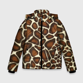 Зимняя куртка для мальчиков 3D Жираф: в городе Новоалтайск, ткань верха — 100% полиэстер; подклад — 100% полиэстер, утеплитель — 100% полиэстер | длина ниже бедра, удлиненная спинка, воротник стойка и отстегивающийся капюшон. Есть боковые карманы с листочкой на кнопках, утяжки по низу изделия и внутренний карман на молнии. 
Предусмотрены светоотражающий принт на спинке, радужный светоотражающий элемент на пуллере молнии и на резинке для утяжки | giraffe | животное | жираф | пятна | текстура