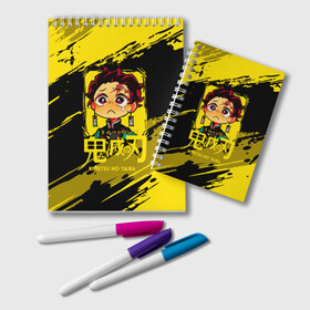 Блокнот с принтом Танджиро Камадо Kimetsu no Yaiba в городе Новоалтайск, 100% бумага | 48 листов, плотность листов — 60 г/м2, плотность картонной обложки — 250 г/м2. Листы скреплены удобной пружинной спиралью. Цвет линий — светло-серый
 | Тематика изображения на принте: demon slayer | kamado | kimetsu no yaiba | nezuko | tanjiro | аниме | гию томиока | зеницу агацума | иноске хашибира | камадо | клинок | корзинная девочка | манга | музан кибуцуджи | незуко | рассекающий демонов | танджиро