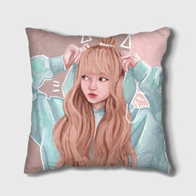 Подушка 3D с принтом Лиса Манобан (BLACKPINK) в городе Новоалтайск, наволочка – 100% полиэстер, наполнитель – холлофайбер (легкий наполнитель, не вызывает аллергию). | состоит из подушки и наволочки. Наволочка на молнии, легко снимается для стирки | blackpink | девушка | знаменитость | лиса манобан | певица | рисунок