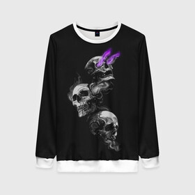Женский свитшот 3D с принтом Soul Skull в городе Новоалтайск, 100% полиэстер с мягким внутренним слоем | круглый вырез горловины, мягкая резинка на манжетах и поясе, свободная посадка по фигуре | death | skelet | skeleton | skulls | souls | душа | души | скелет | скелетон | черепа | черепушка