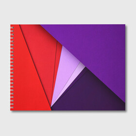 Альбом для рисования с принтом ORIGAMI в городе Новоалтайск, 100% бумага
 | матовая бумага, плотность 200 мг. | Тематика изображения на принте: origami | геометрия | красный | линии | сиреневый | треугольники