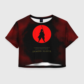 Женская футболка Crop-top 3D с принтом Demon Slayer: Kimetsu no Yaiba в городе Новоалтайск, 100% полиэстер | круглая горловина, длина футболки до линии талии, рукава с отворотами | demon slayer | kamado | kimetsu no yaiba | nezuko | tanjiro | аниме | гию томиока | зеницу агацума | иноске хашибира | камадо | клинок | корзинная девочка | манга | музан кибуцуджи | незуко | рассекающий демонов | танджиро
