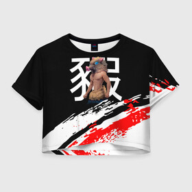Женская футболка Crop-top 3D с принтом Иноске Хашибира Kimetsu no Yaiba в городе Новоалтайск, 100% полиэстер | круглая горловина, длина футболки до линии талии, рукава с отворотами | demon slayer | kamado | kimetsu no yaiba | nezuko | tanjiro | аниме | гию томиока | зеницу агацума | иноске хашибира | камадо | клинок | корзинная девочка | манга | музан кибуцуджи | незуко | рассекающий демонов | танджиро