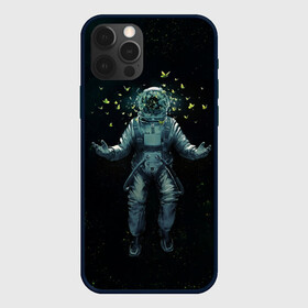 Чехол для iPhone 12 Pro Max с принтом Космонавт и бабочки в городе Новоалтайск, Силикон |  | Тематика изображения на принте: бабочки | космонавт | космонавтика | космос | скафандр