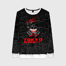 Женский свитшот 3D с принтом tokyo - ghoul в городе Новоалтайск, 100% полиэстер с мягким внутренним слоем | круглый вырез горловины, мягкая резинка на манжетах и поясе, свободная посадка по фигуре | 4k | japan | teriyaki boyz | tokyo | tokyo drift | virtual tour | virtual walking tour | walking japan | walking tour | аниме | токио