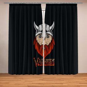 Фотошторы с принтом Valheim викинг в городе Новоалтайск, Блэкаут (светозащита 90%) / Габардин (светозащита 40% | 2 полотна шириной по 145 см; Высота 200-300 см; Крепление: шторная лента (на крючки); | fantasy | mmo | valheim | valve | валхейм | вальхейм | викинги | выживалка | игра | королевская битва | ммо | ролевая игра | фэнтази