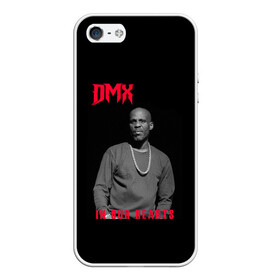 Чехол для iPhone 5/5S матовый с принтом DMX - В наших сердцах в городе Новоалтайск, Силикон | Область печати: задняя сторона чехла, без боковых панелей | Тематика изображения на принте: знаменитости | олдскул | рэп исполнитель | рэпер | эрл симмонс