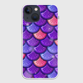 Чехол для iPhone 13 mini с принтом Цветная чешуя в городе Новоалтайск,  |  | рыбья кожа | текстура | цветная чешуя | цветные чешуйки | чешуя