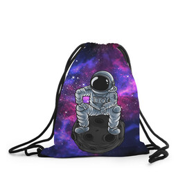Рюкзак-мешок 3D с принтом Distant galaxy в городе Новоалтайск, 100% полиэстер | плотность ткани — 200 г/м2, размер — 35 х 45 см; лямки — толстые шнурки, застежка на шнуровке, без карманов и подкладки | nasa | space | spacex | star | абстракция | астронавт | астрономия | вселенная | галактика | геометрия | звёзды | космонавт | космос | текстура