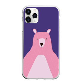 Чехол для iPhone 11 Pro Max матовый с принтом Розовый мишка в городе Новоалтайск, Силикон |  | альпака | звезды | медведь | мишка | ночь