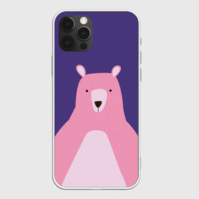 Чехол для iPhone 12 Pro Max с принтом Розовый мишка в городе Новоалтайск, Силикон |  | альпака | звезды | медведь | мишка | ночь