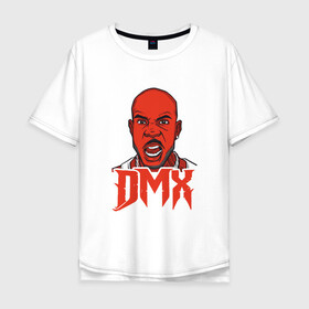 Мужская футболка хлопок Oversize с принтом DMX Red в городе Новоалтайск, 100% хлопок | свободный крой, круглый ворот, “спинка” длиннее передней части | dmx | dog | earl simmons | hip hop | music | new york | rap | rapper | rip | ruff ryders | диэмикс | музыка | нью йорк | пёс | рэп | рэпер | хипхоп | эрл симмонс
